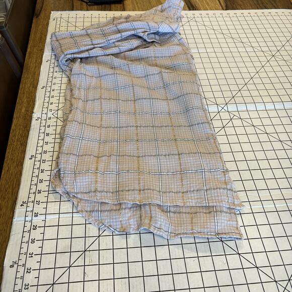 Free People Women’s Plaid Shirt Button Up Break My Stripe Long Sleeve Size Large - Picture 13 of 14